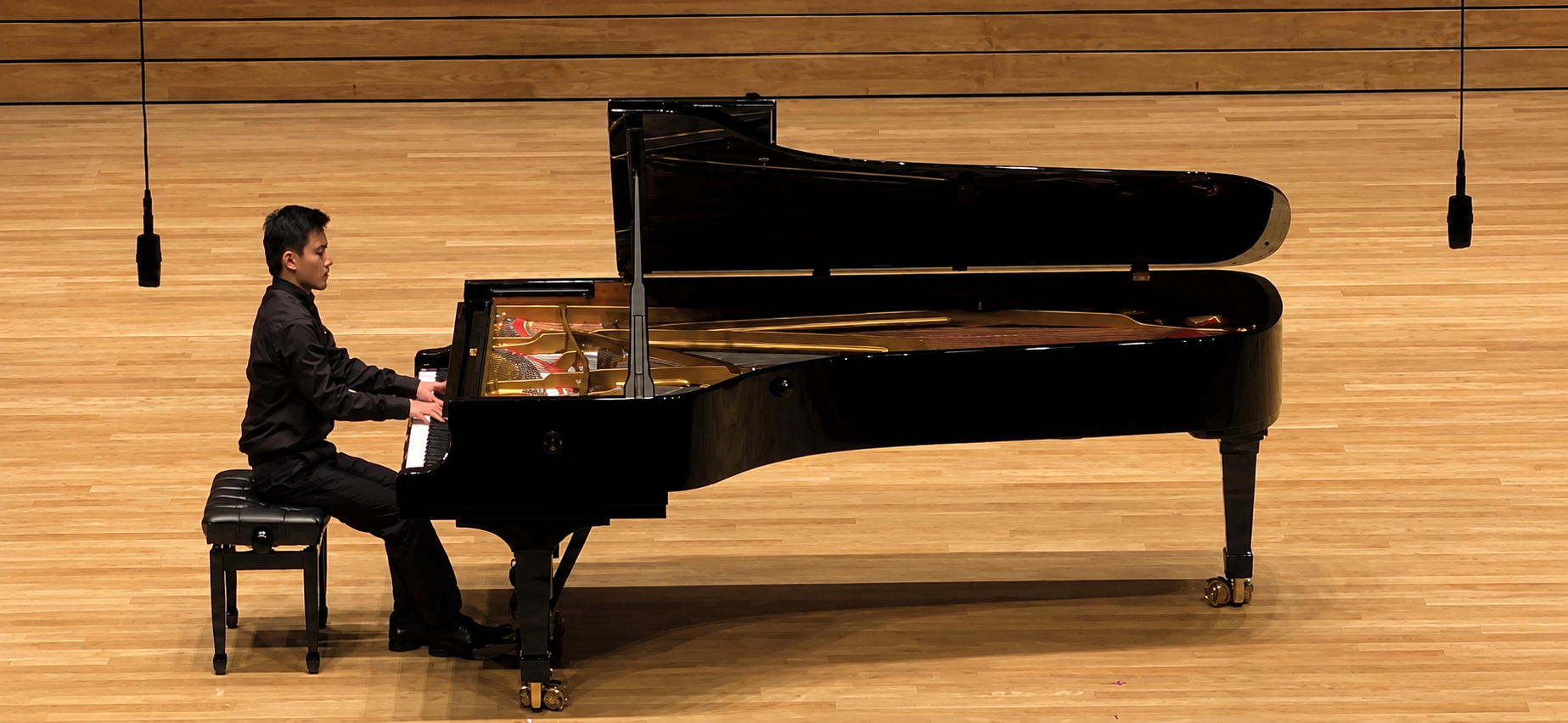 Ray performing on a concert stage